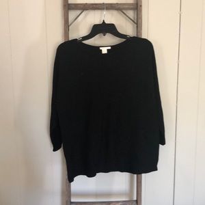 H&M BLACK BOXY SWEATER SIZE S